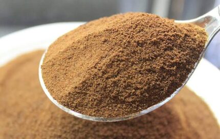 Brown coffee powder