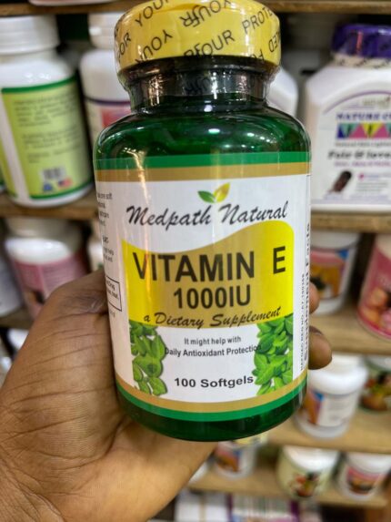 Medpath natural vitamin E 1000IU dietary supplement 100soft gel