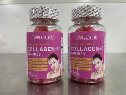 WELL’S HB Collagen +C gummies with biotin & Vitamin E