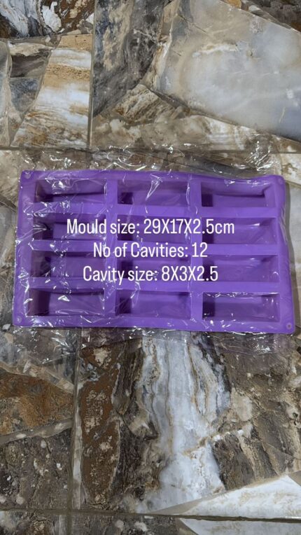 Silicon mould - 12 Cavities-Rectangle Shape